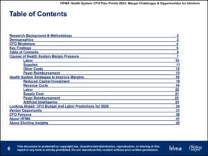 HFMA Health System CFO Pain Points TOC HFMA Health System CFO Pain Points TOC